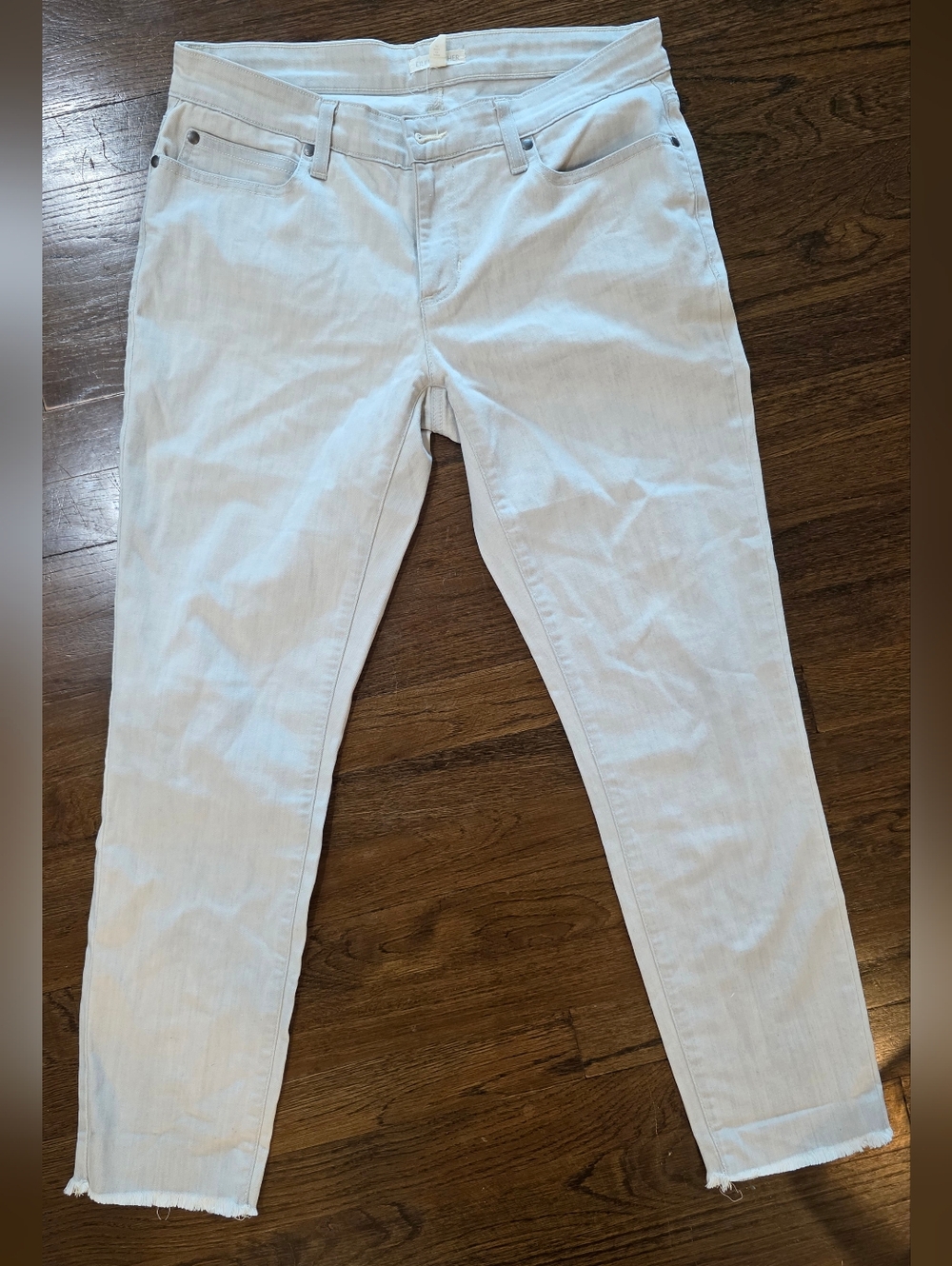 Eileen Fisher organic cotton Cream Denim Size 8